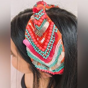 Treasure Jewels Pink Beaded Headband